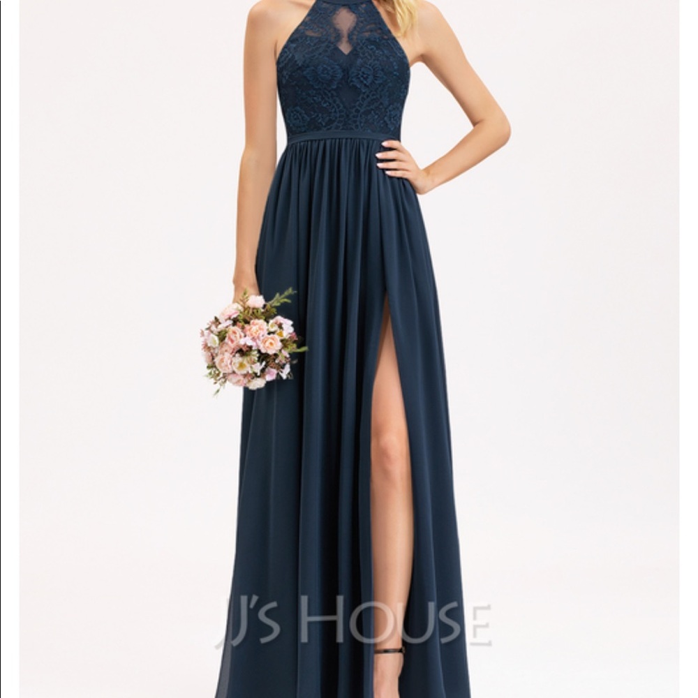 Navy blue bridesmaid dress